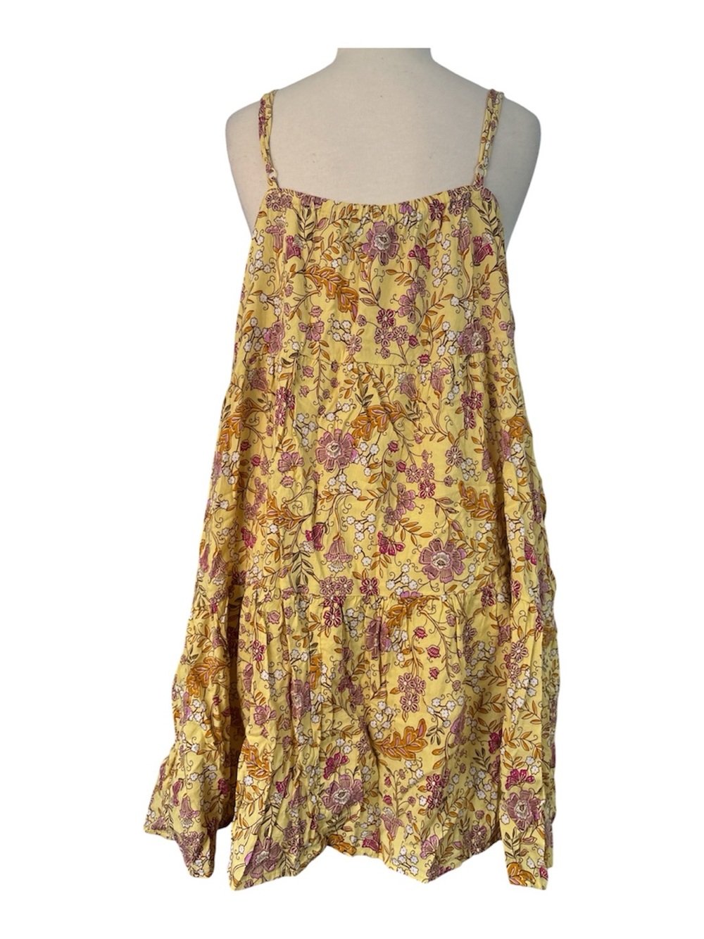 Old Navy Yellow Floral Midi Dress - Picture 2 of 5